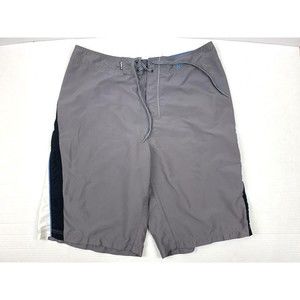 Hurley Board Shorts Mens Size 34 Swimwear Comfort Drawstring Light Weight Gray